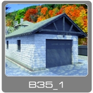 garáž Drewbet - typ 35_1 garáž Drewbet - typ 35_1