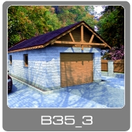 garáž Drewbet - typ 35_3 garáž Drewbet - typ 35_3