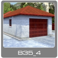 garáž Drewbet - typ 35_4 garáž Drewbet - typ 35_4