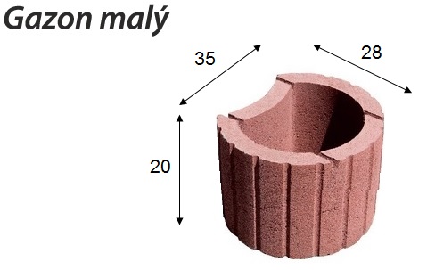 betonova svahova tvarnica Chyzbet gazon maly